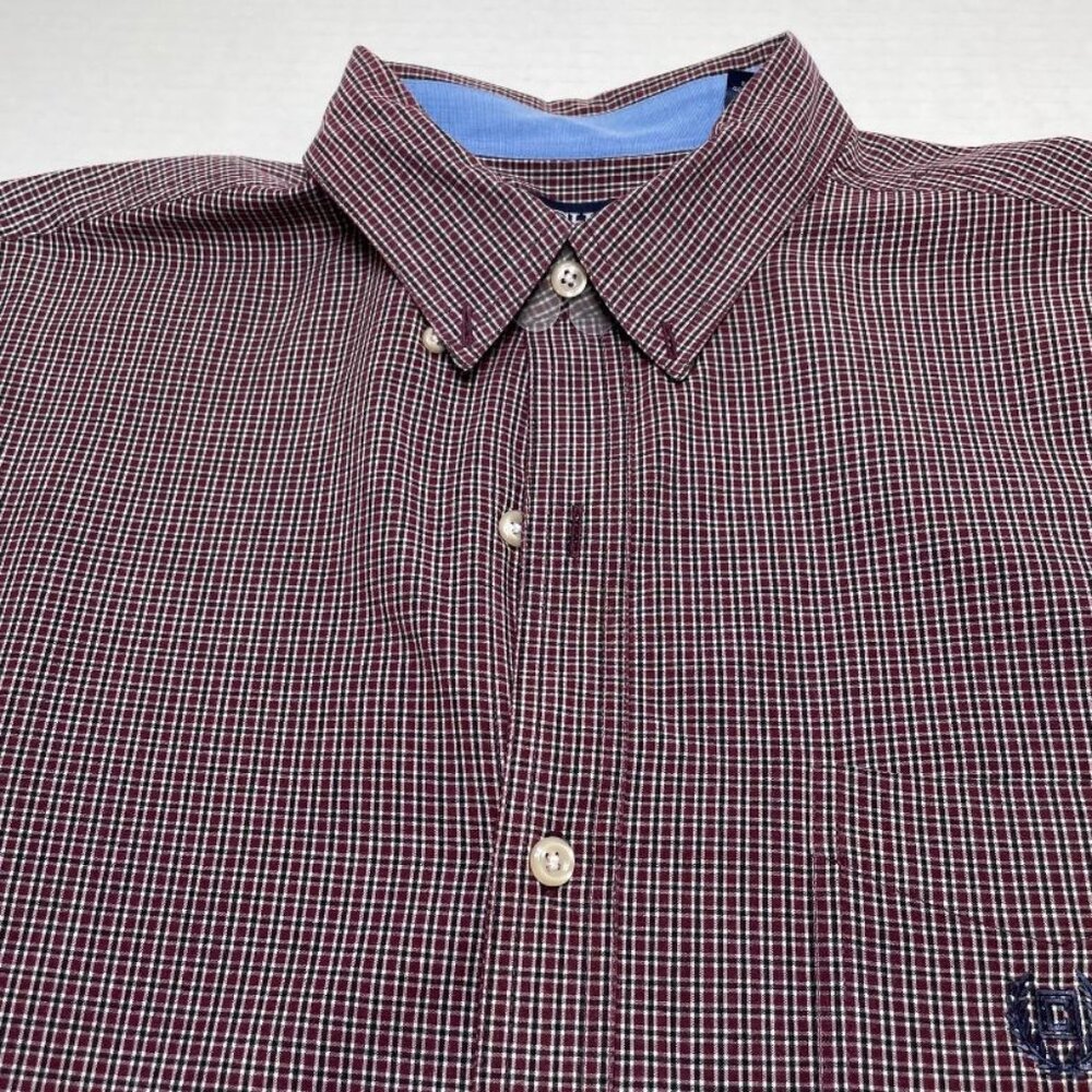 Chaps by Ralph Lauren Men's Casual Shirt - Burgandy Check - Size XL - EUC